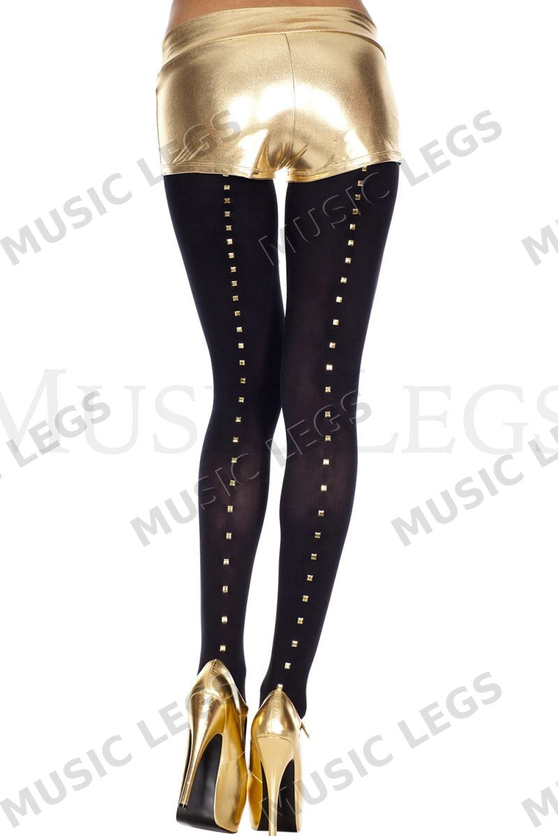 Studs backseam spandex opaque