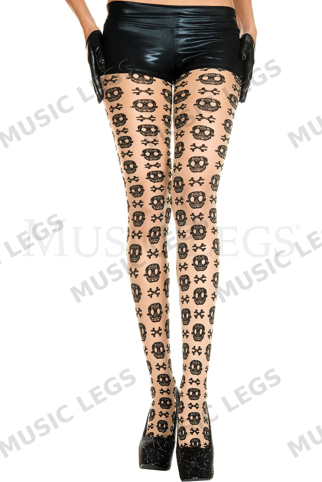 Gothic spandex sheer pantyhose
