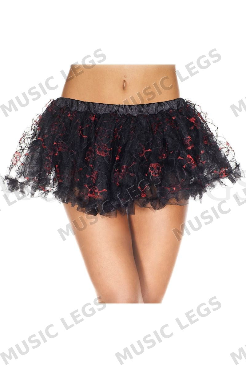 Gothic cross bone net ruffle p