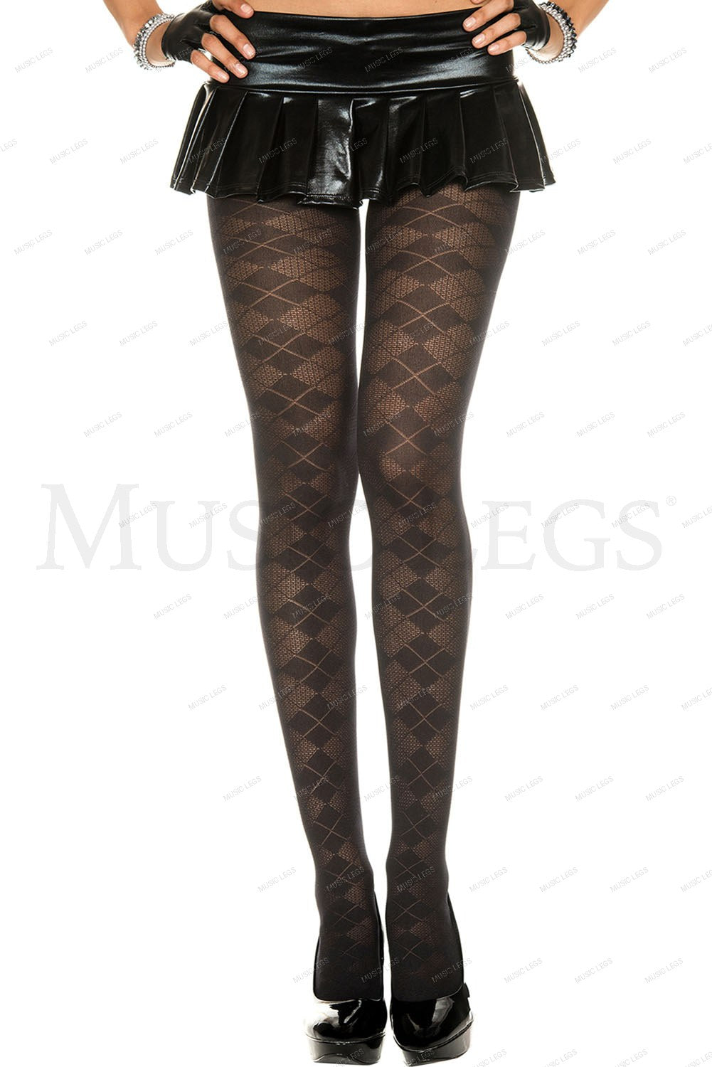 Argyle design pantyhose