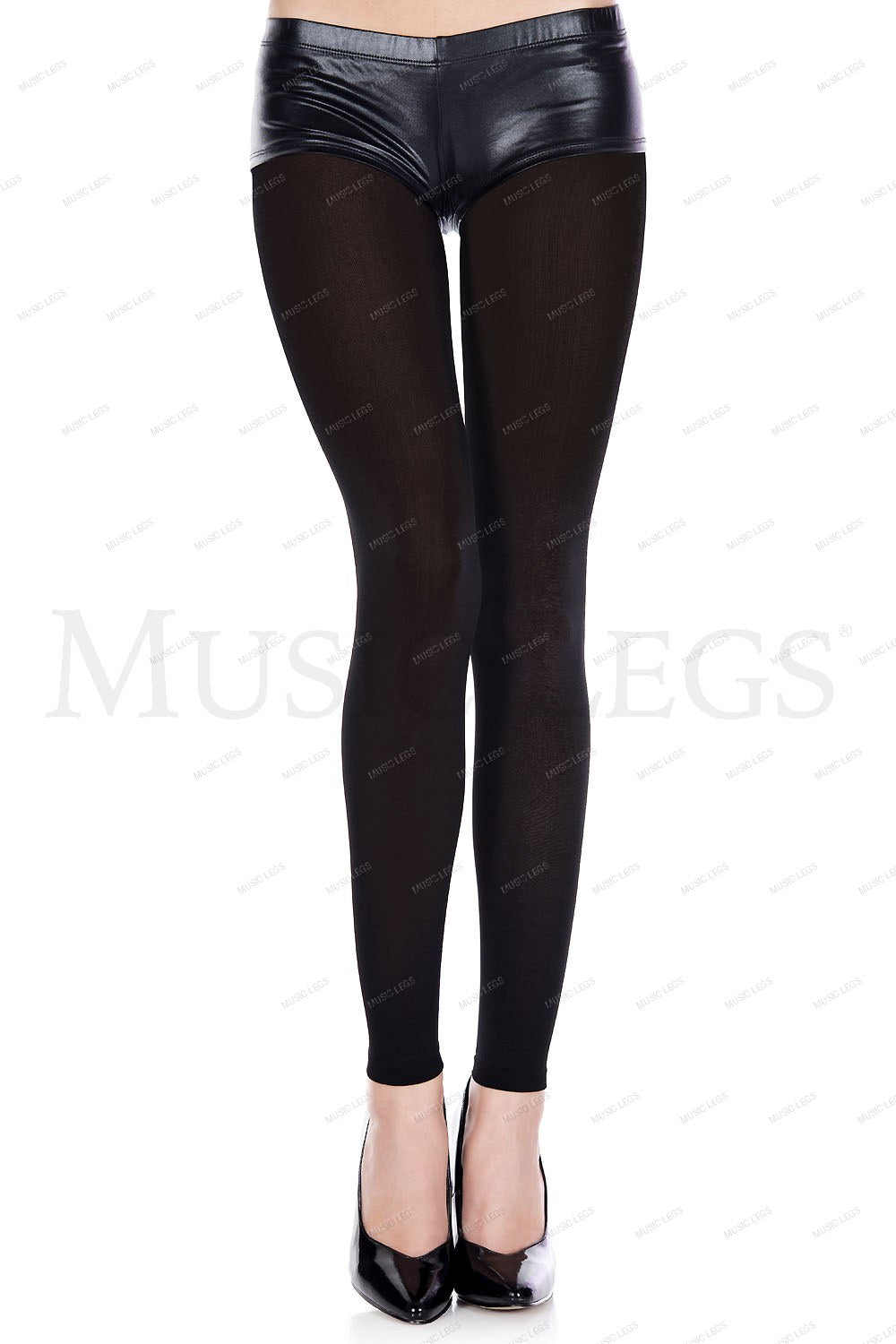Opaque footless tights