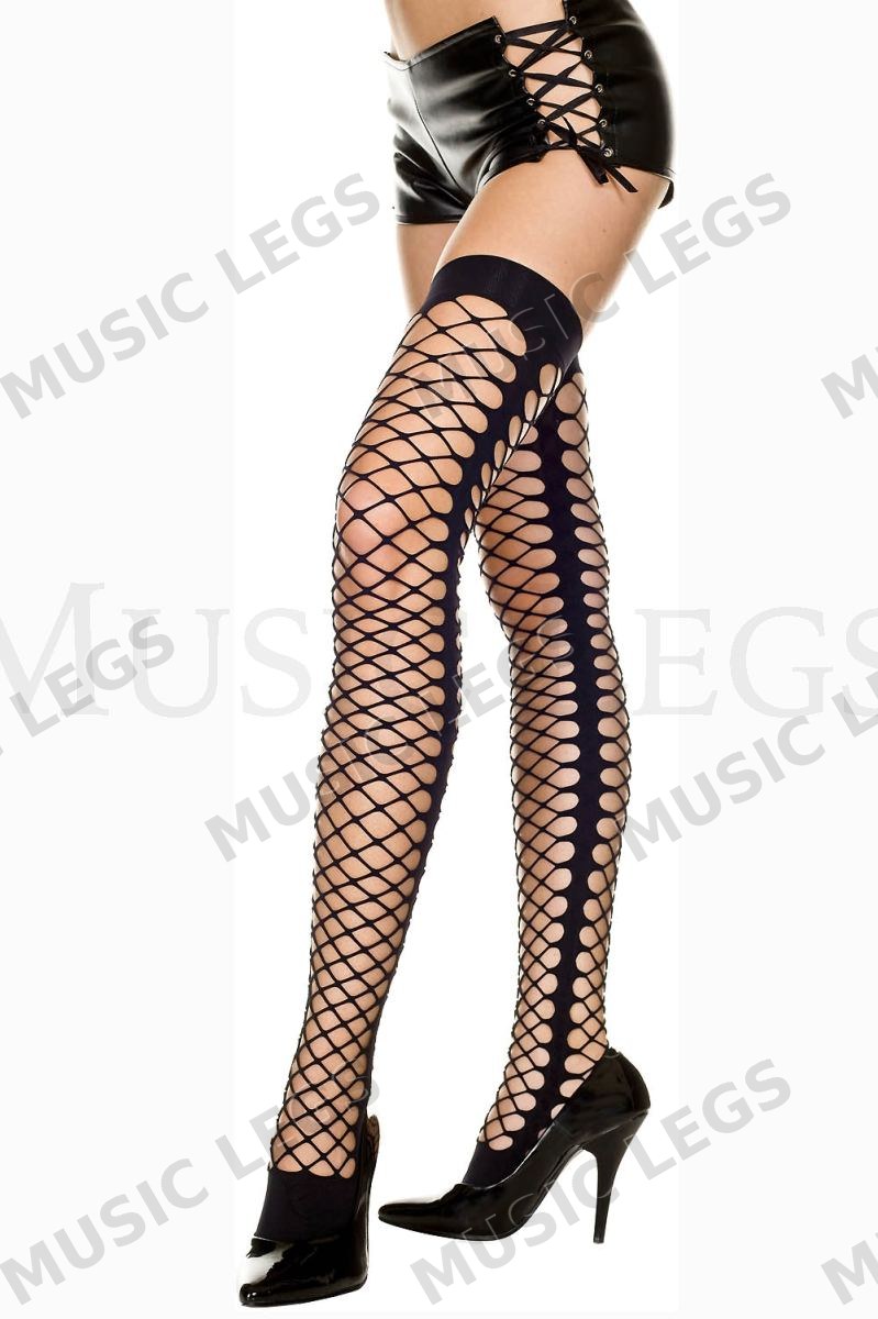 Thick diamond net spandex thig