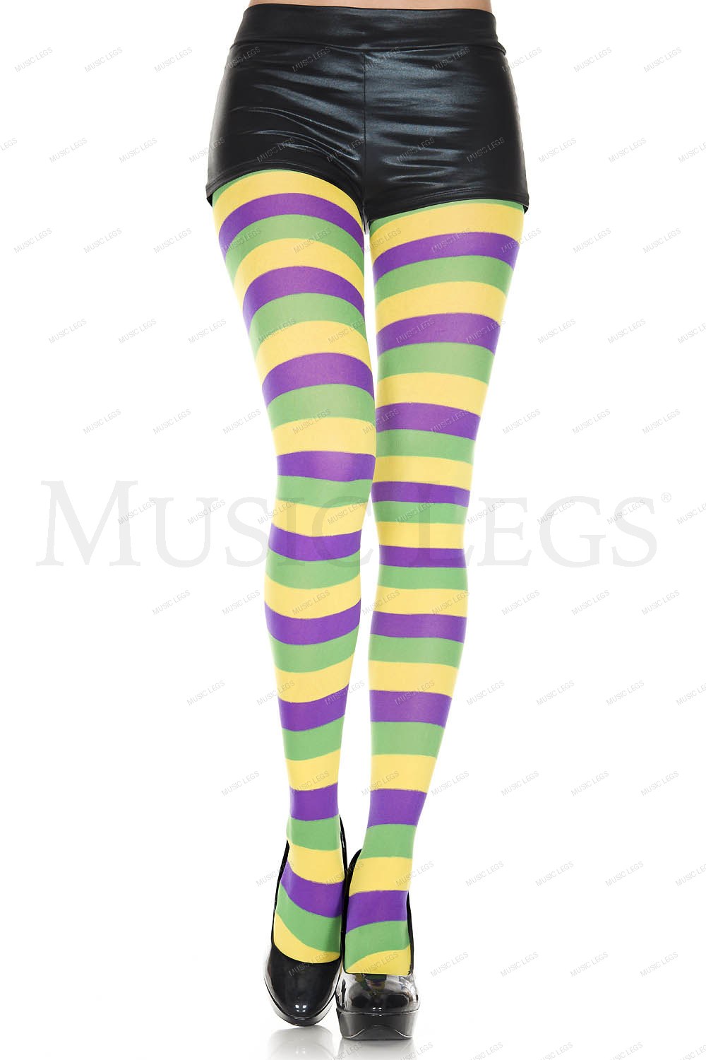 Multicolor striped pantyhose