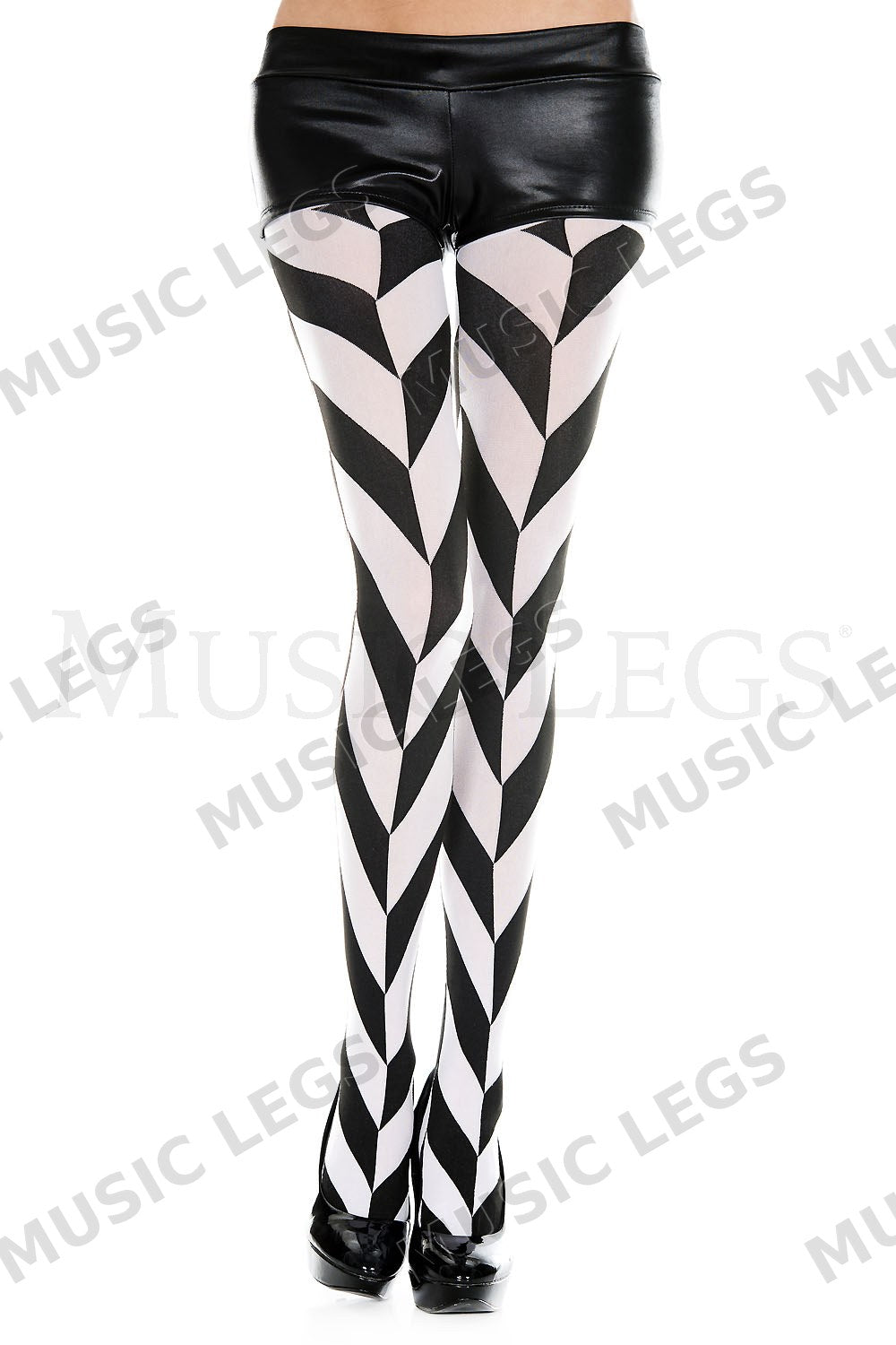 Black and white diagonal strip