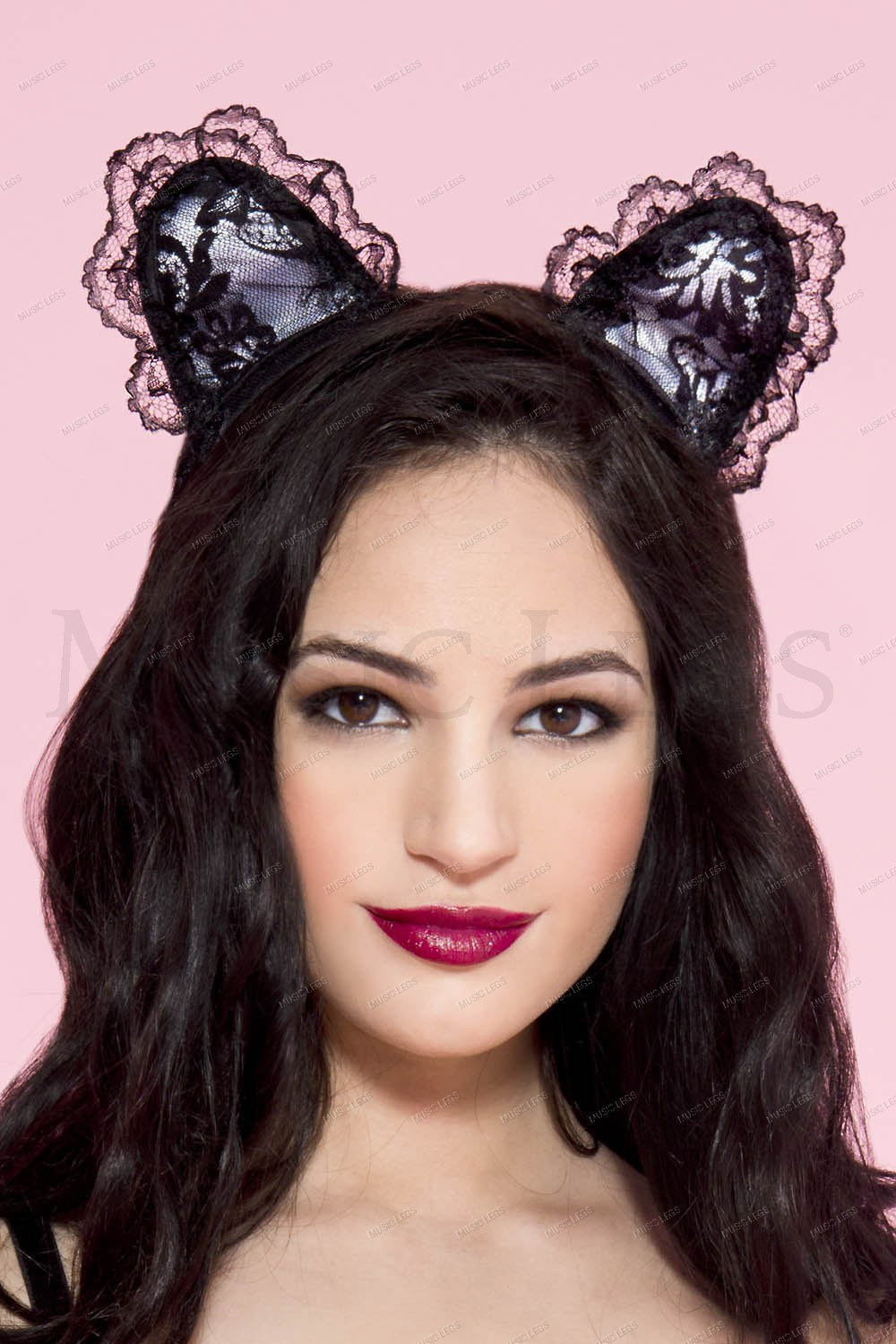 Ruffle lace headband