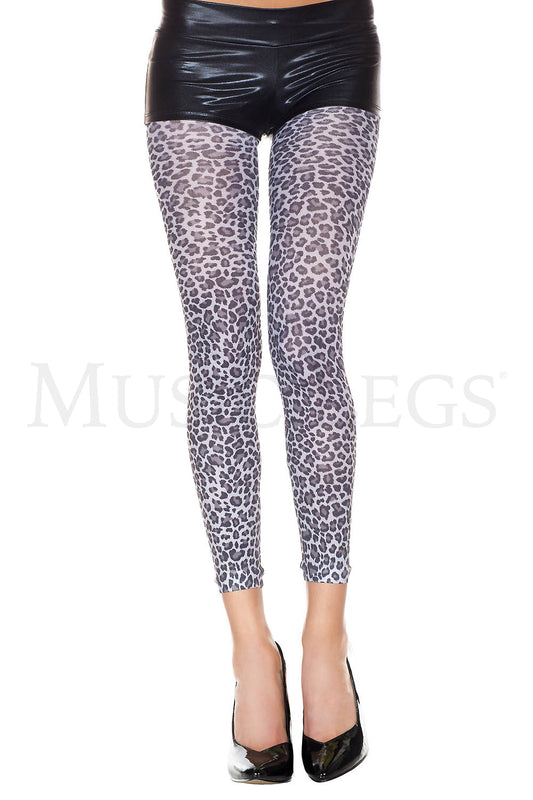 Leopard print footless legging