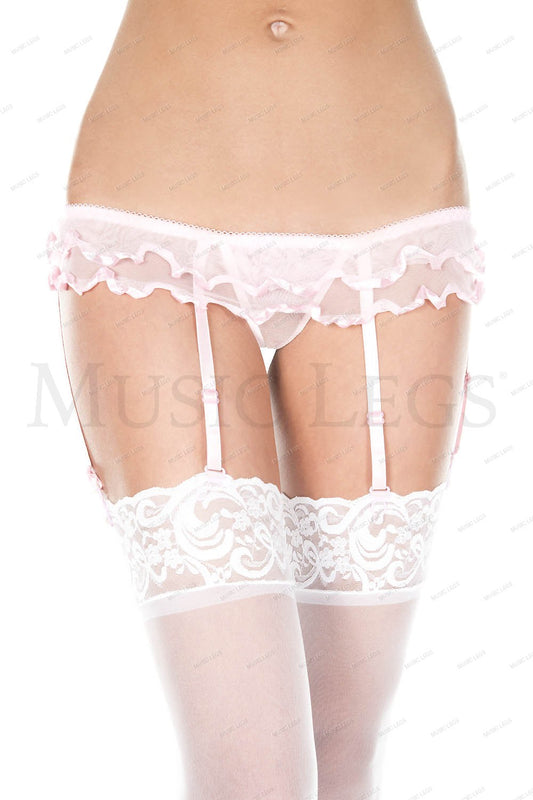 Sheer two layer ruffle garterb