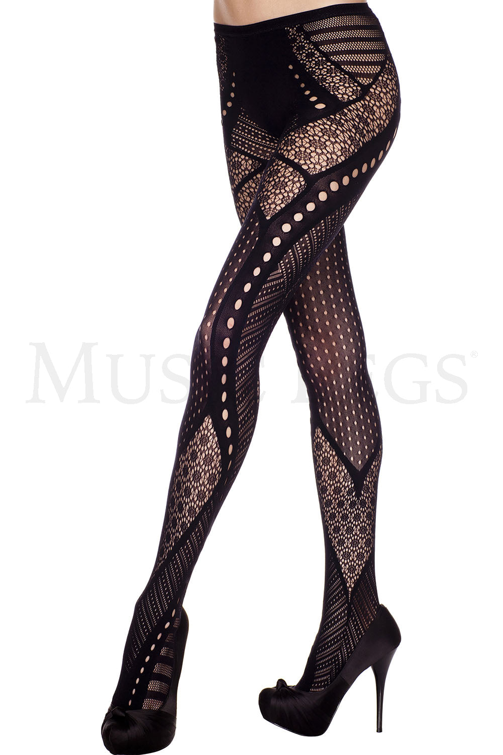 Multi lace design spandex tigh