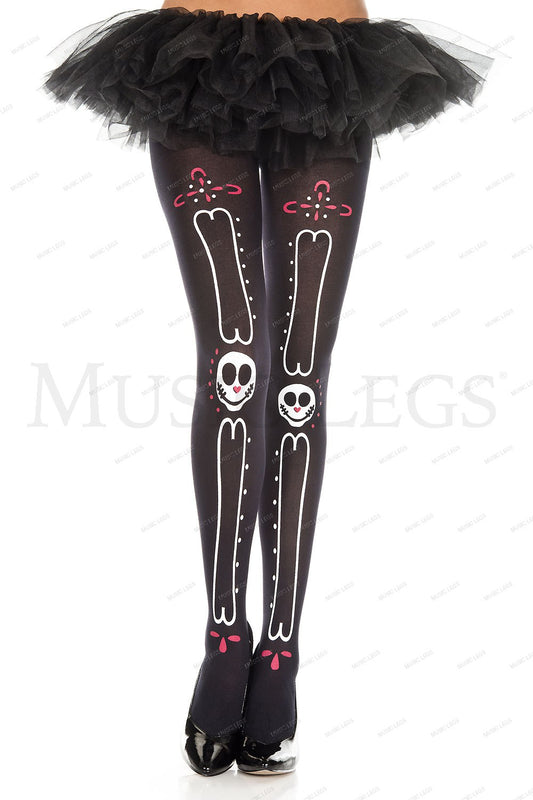Sugar skull face with bone pri