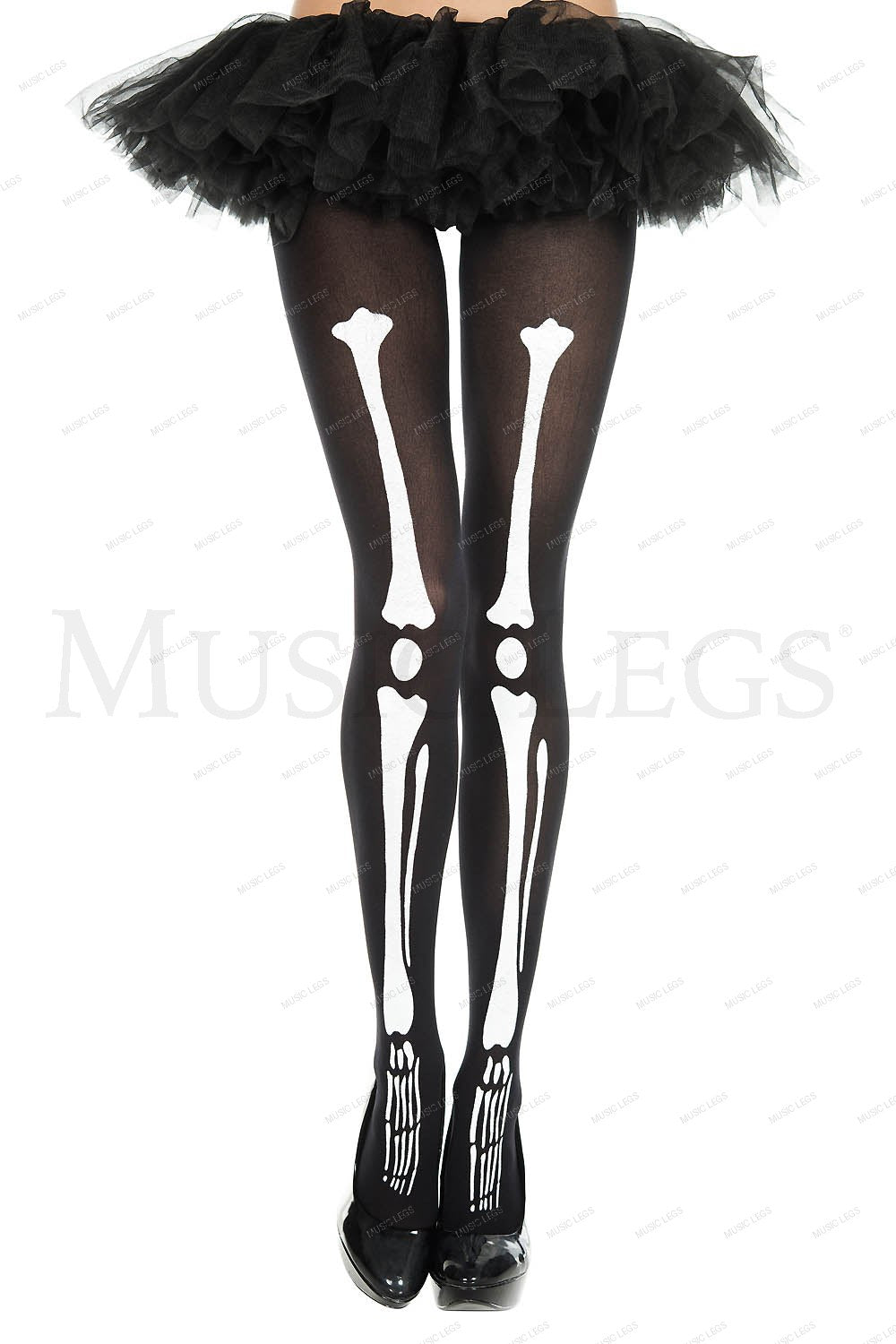 Skeleton print pantyhose