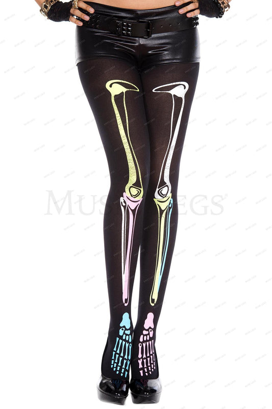 Multi color skeleton print tig