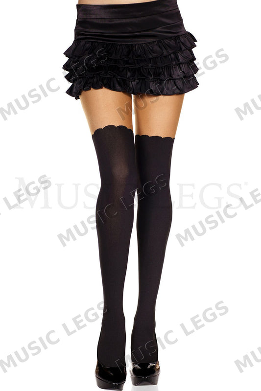 Two tone spandex pantyhose