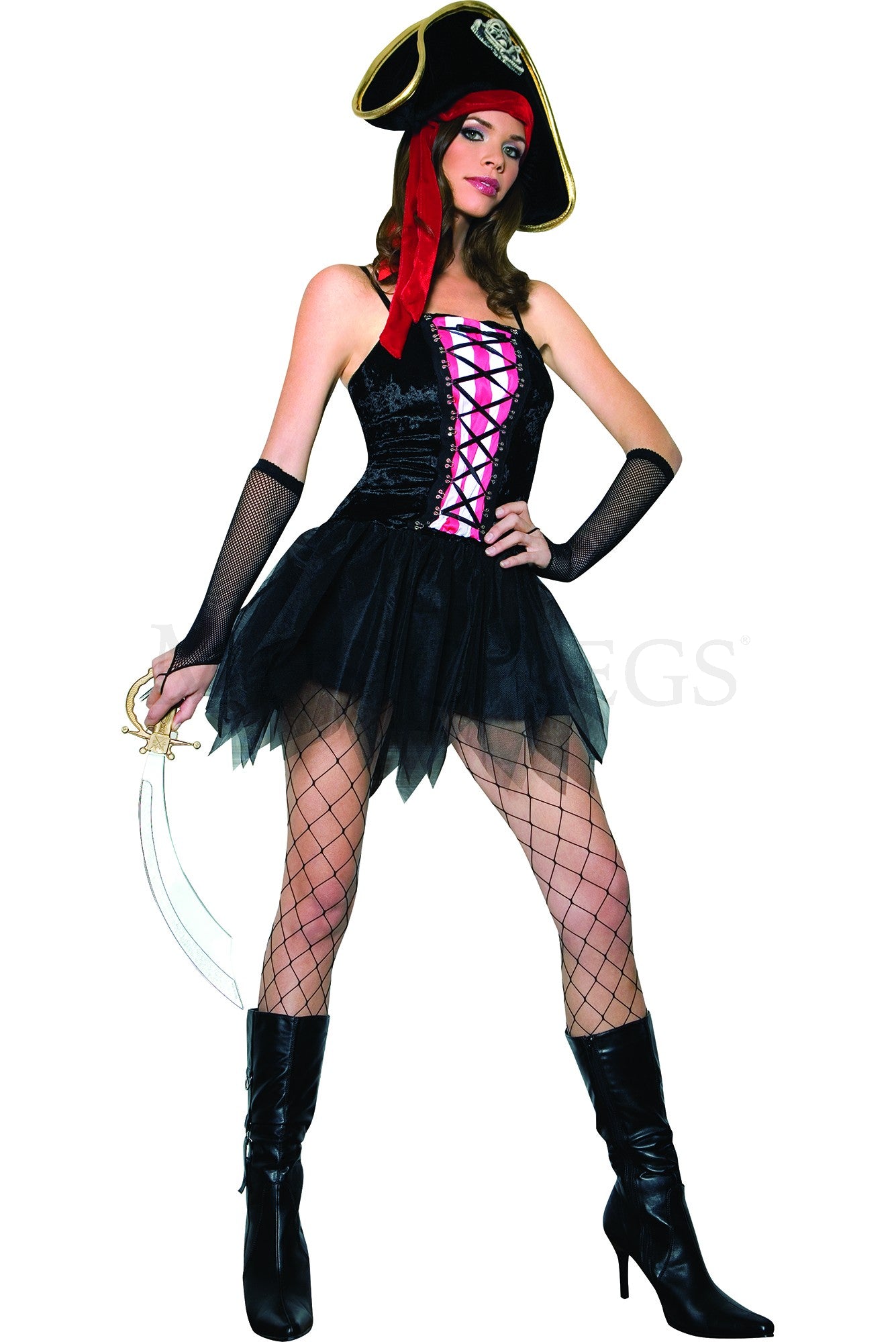 Velvet lace up pirate queen co