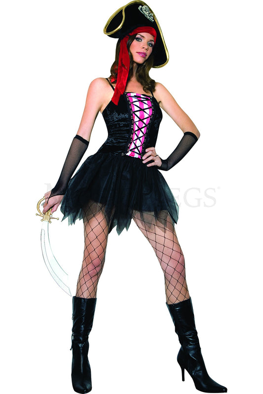 Velvet lace up pirate queen co