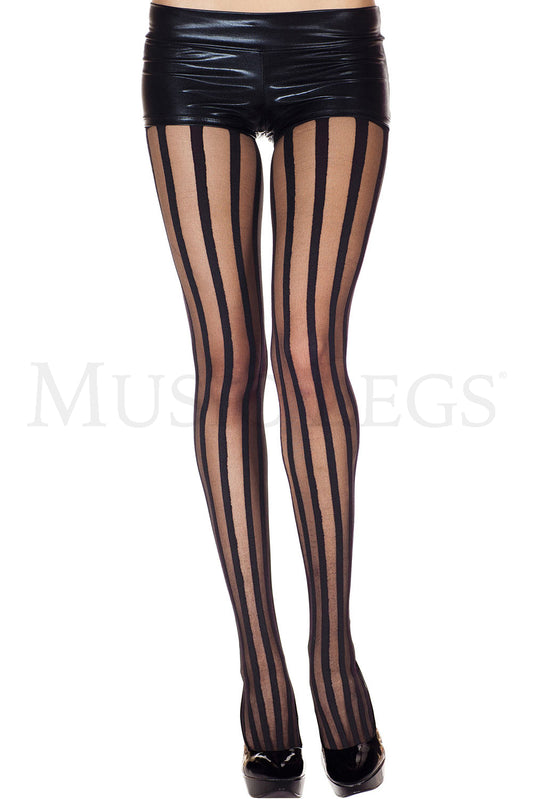 Vertical stripes pantyhose