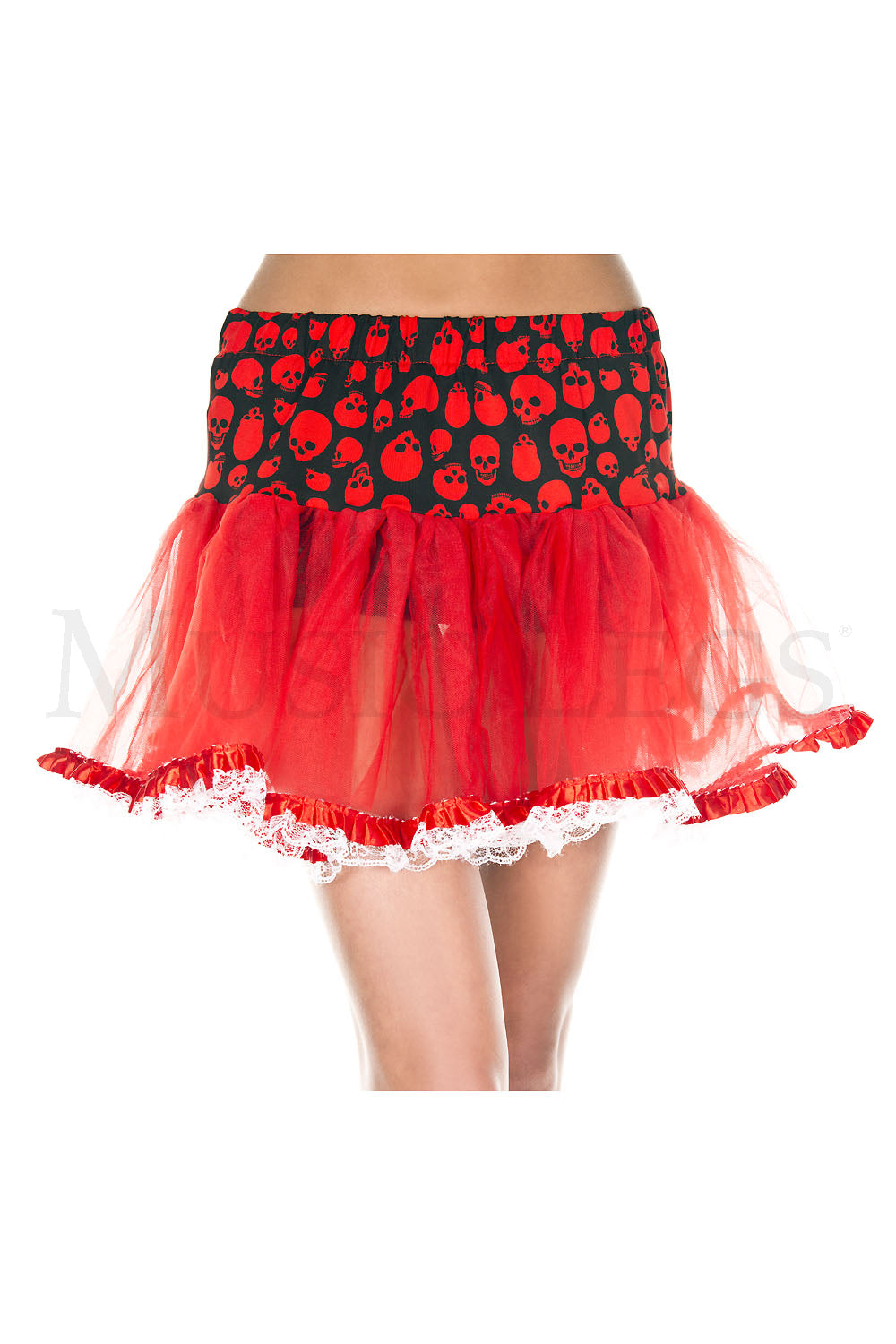 Gothic skeleton print lace tim