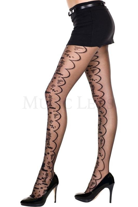 Romantic floral print spandex
