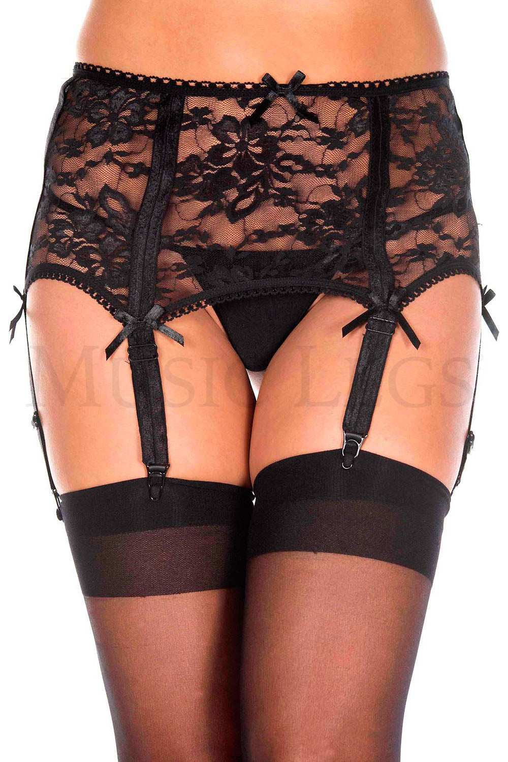 Flower lace garterbelt