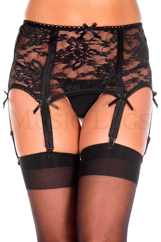 Flower lace garterbelt