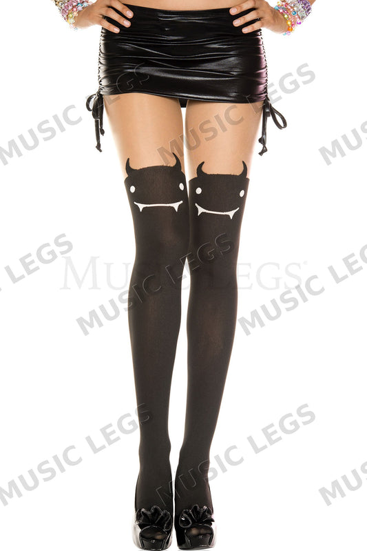 Devil's face and tail spandex