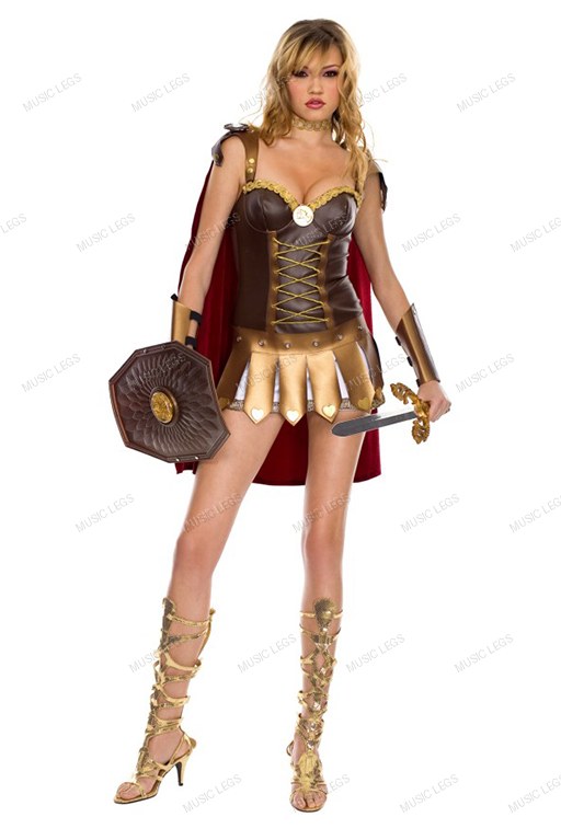 Sexy Roman woman warrior outfi