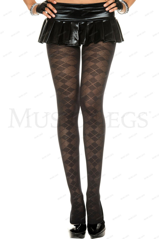 Argyle design pantyhose