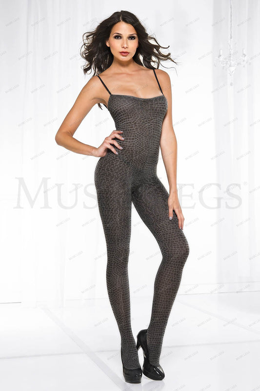 Metallic python look bodystock