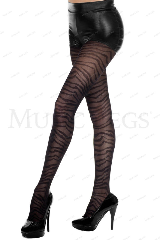 Tiger design spandex pantyhose