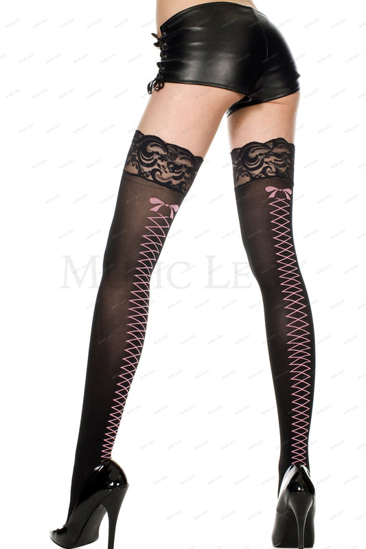 Silicone lace top with faux la