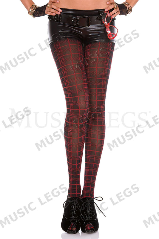 Checkered spandex pantyhose