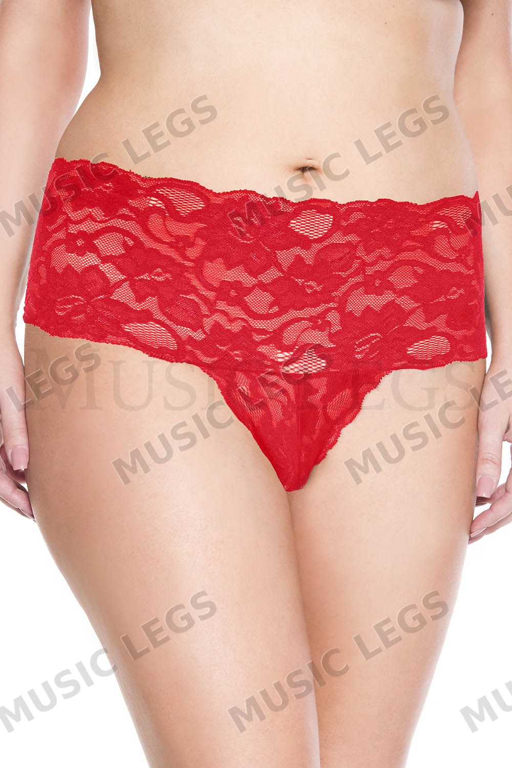 Plus size thick lace band pant