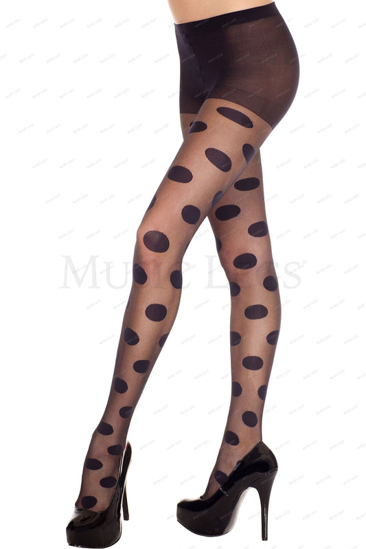 Large polka dot spandex pantyh