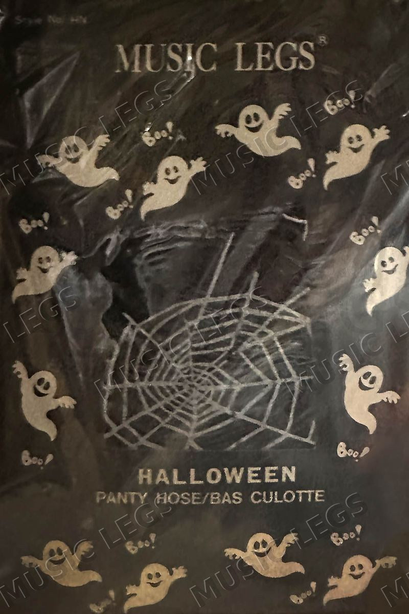 Spiderweb print sheer pantyhos