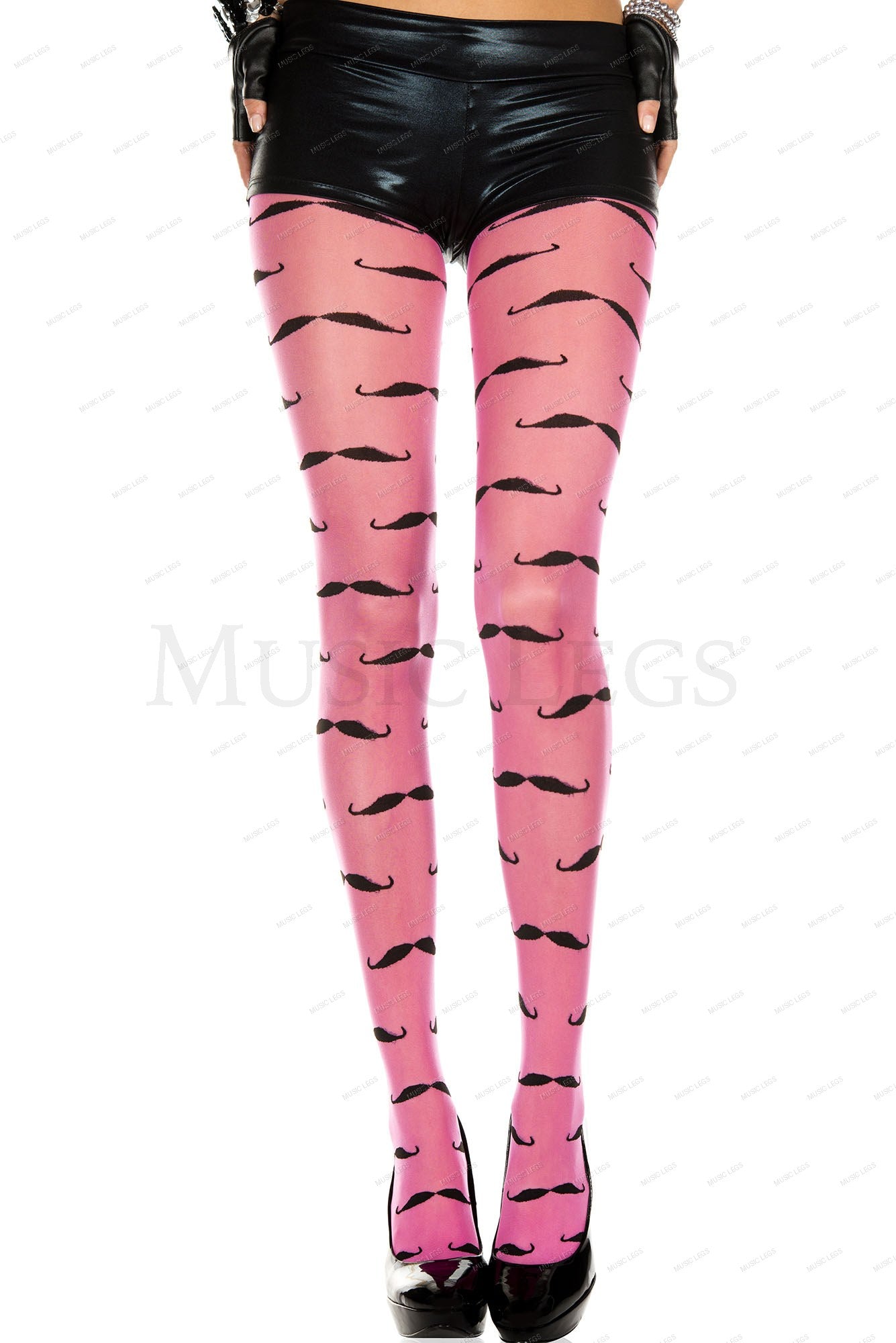 Mustache spandex pantyho