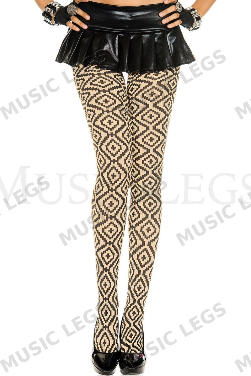 Diamond and cross print spande